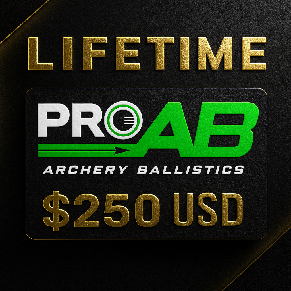 Pro Archery Ballistics: Lifetime Membership
